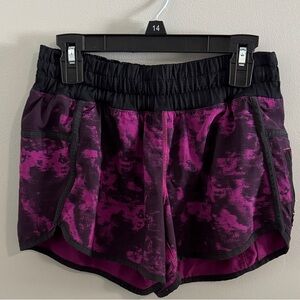 Lululemon purple and black shorts